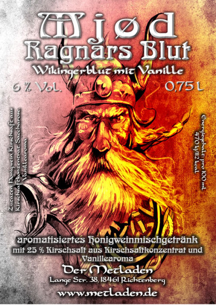 Met - Ragnars Blut - Wikingerblut mit Vanille - 6,0 % - 0,75 Liter