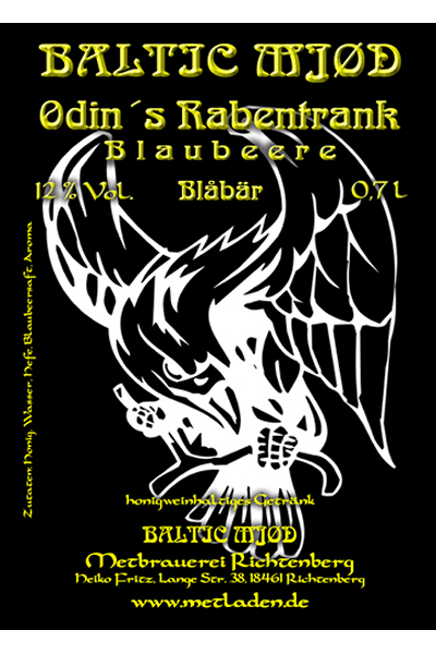 Odin´s Rabentrank -Met mit Heidelbeere-Baltic Mjød -0,7 l